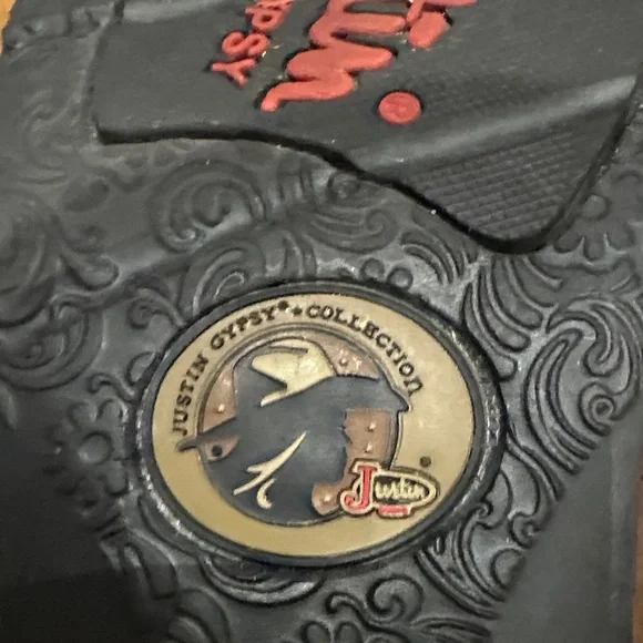 Justin Boots - Women Brown and Pink Western - Size 7B (Fits like a women’s 7) - Picture 5 of 7